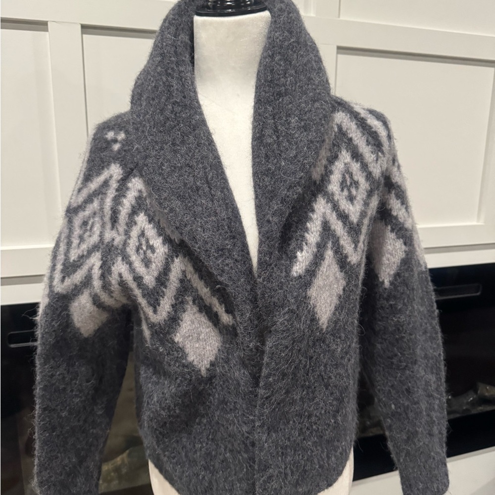 Banana Republic Charcoal and Light Gray Alpaca sweater